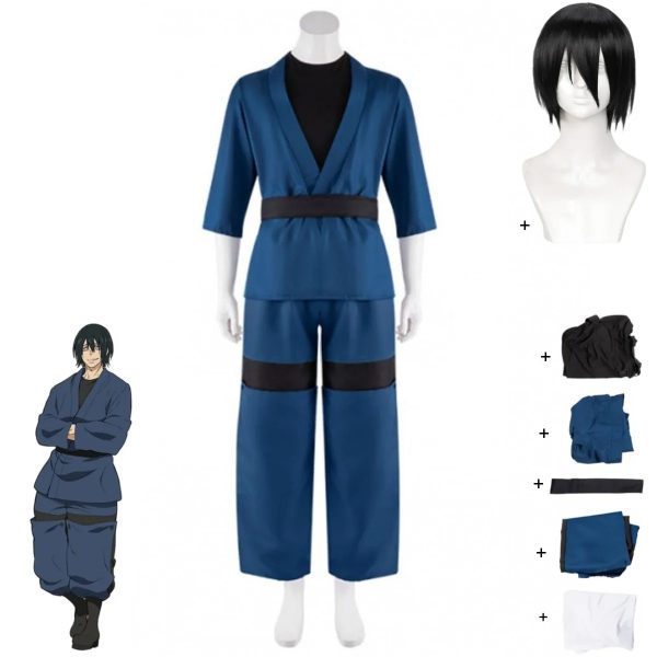 Costume Cosplay Fire Force – Shinmon Benimaru – Ensemble Complet avec Perruque