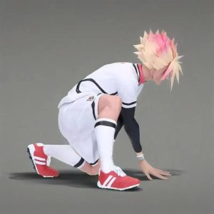 Figurine Shidou Ryuusei – Blue Lock – 10 cm | Pose Bestiale et Dynamique
