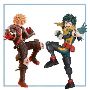 Figurine 2 en 1 Bakugou & Deku 21 cm – My Hero Academia | Pose d’Attaque Dynamique