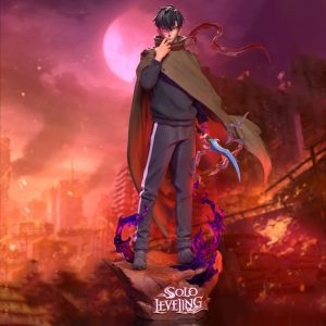 Figurine Sung Jin-Woo 21 cm – Solo Leveling | Modèle Collector Shadow Monarch en PVC Premium