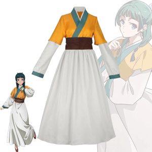 Cosplay Maomao – Tenue Hanfu Traditionnelle Jaune et Blanche | L’Apothicaire Diaries Costume Femme