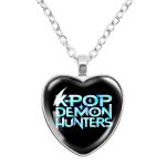 Collier Cœur KPOP Demon Hunter – Pendentif en alliage inspiré du film animé Collier Cœur KPOP Demon Hunter – Pendentif en alliage inspiré du film animé