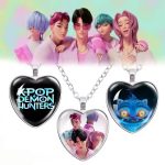Collier Cœur KPOP Demon Hunter – Pendentif en alliage inspiré du film animé Collier Cœur KPOP Demon Hunter – Pendentif en alliage inspiré du film animé