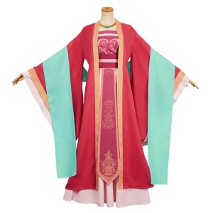 Cosplay Yuye – Robe Hanfu Traditionnelle Rouge et Turquoise | Tenue Impériale Inspirée d’Anime
