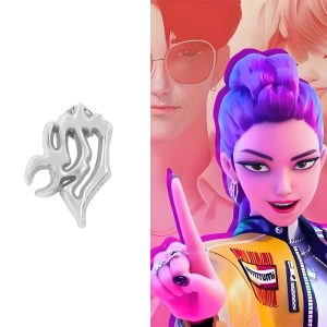 Boucles d’oreilles Rumi – KPOP Demon Hunter | Bijou argenté stylé