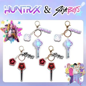 Porte-clés KPOP Demon Hunter HUNTR/X – Bâton Lumineux Acrylique Inspiré du Film
