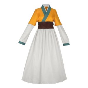 Cosplay Maomao – Tenue Hanfu Traditionnelle Jaune et Blanche | L’Apothicaire Diaries Costume Femme