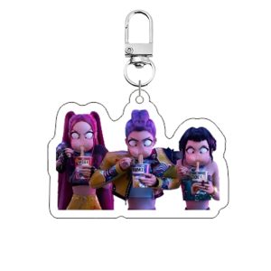 Porte-clés Acrylique KPOP Demon Hunter – Cadeau Idéal pour Fans de K-pop et d’Anime