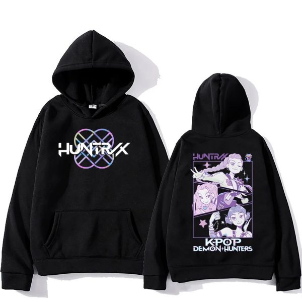 Sweat à Capuche KPOP Demon Hunter – HUNTR/X Girls Noir | Hoodie Unisexe Streetwear K-pop & Anime Sweat à Capuche KPOP Demon Hunter – HUNTR/X Girls Noir | Hoodie Unisexe Streetwear K-pop & Anime