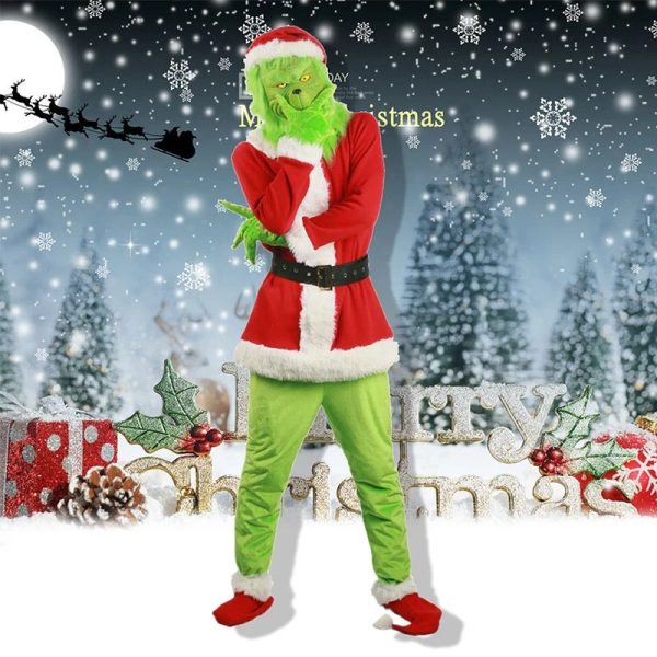 Costume Grinch Noël Adulte – Tenue Complète Premium pour un Look Festif Inoubliable