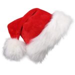 Chapeau de Père Noël en Peluche Longue – Bonnet Noël Doux et Moelleux pour Adultes & Enfants