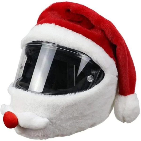 Couverture de casque de moto de Noël – Accessoire Festif pour Casque Intégral