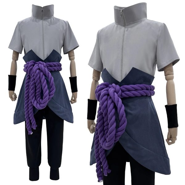 Cosplay Uchiha Sasuke Premium – Costume Shippuden (Haut + Pantalon + Ceinture)