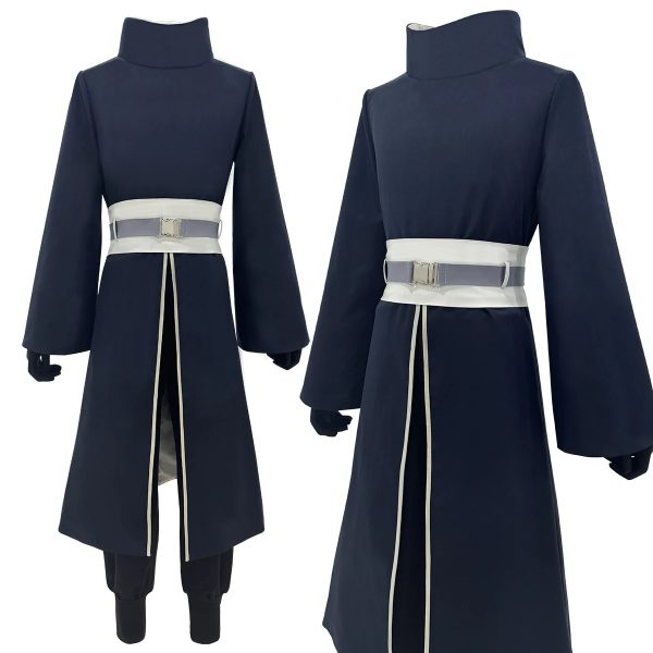 Cosplay Uchiha Obito – Costume Shinobi Premium avec Manteau Bleu & Ceinture Blanche