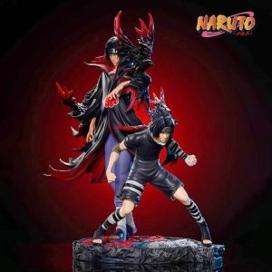 Figurine Naruto Uchiha Itachi & Sasuke – Statue Collector 32 cm | Fratrie Uchiha Akatsuki