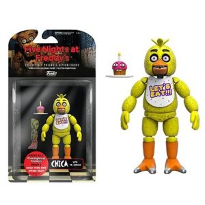 Figurine Chica 14 cm – Five Nights at Freddy’s | Figure Articulée FNaF avec Mr. Cupcake
