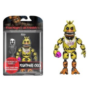 Figurine Nightmare Chica 14 cm – Five Nights at Freddy’s | Figure Articulée FNaF avec Nightmare Cupcake