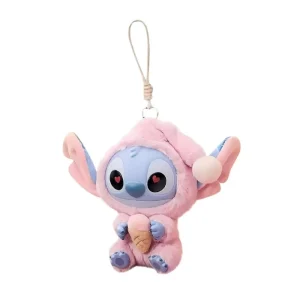 Labubu × Stitch Strawberry Cone – Figurine Art Toy | Eat Something Before Sleep