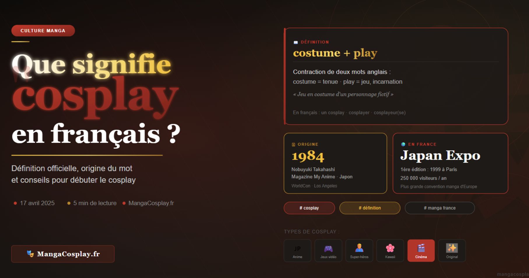 que signifie cosplay